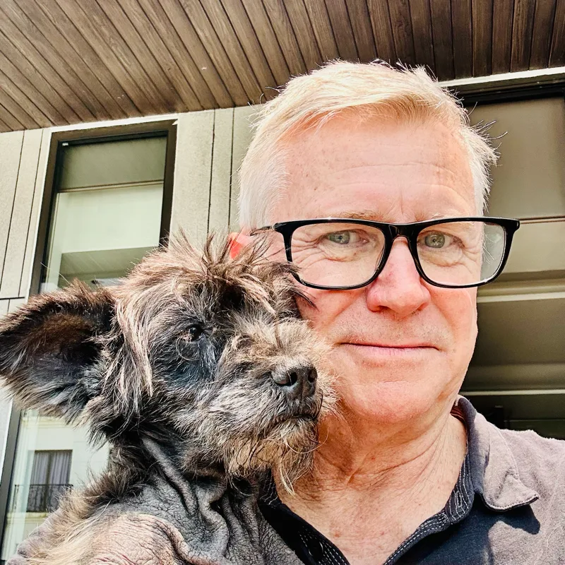 Brian Hanley with Lucie in Da Nang